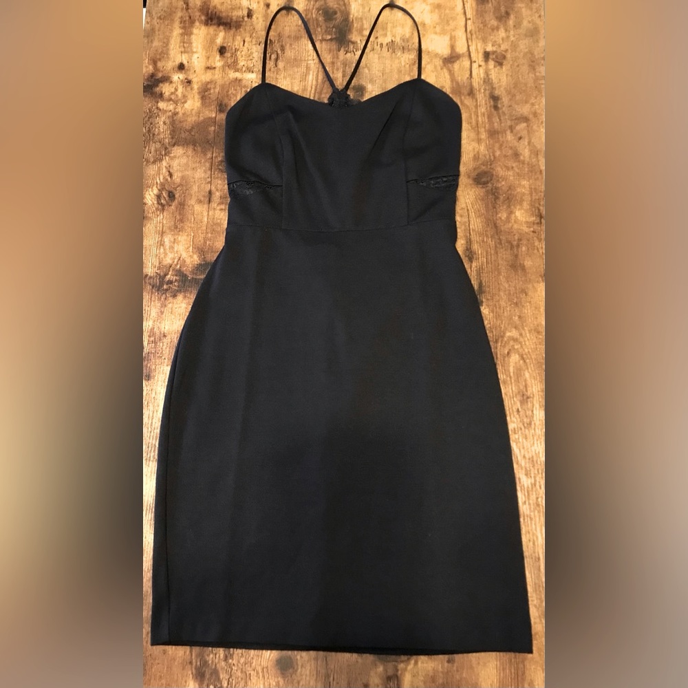 Express Dress Black Cut Out Lace Back